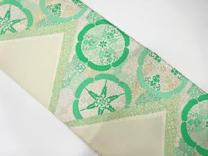 アンティーク　幾何学に華紋織り出し袋帯（材料）